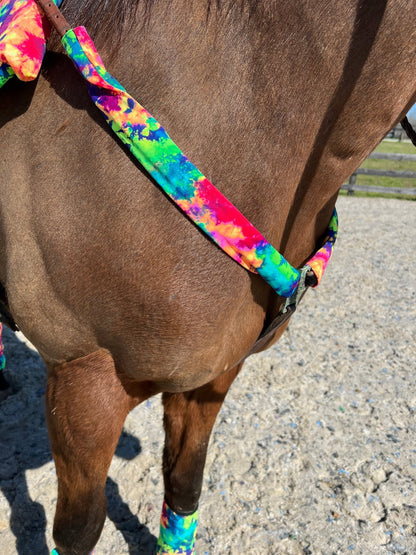 Acid Splash Tie Dye Breast Collar Cover (Covers ONLY) - Riverside Rodeo Shirts