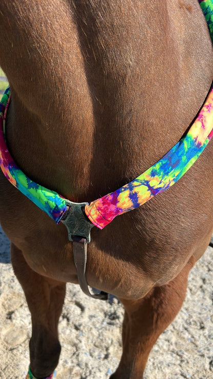 Acid Splash Tie Dye Breast Collar Cover (Covers ONLY) - Riverside Rodeo Shirts