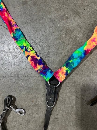 Acid Splash Tie Dye Breast Collar Cover (Covers ONLY) - Riverside Rodeo Shirts