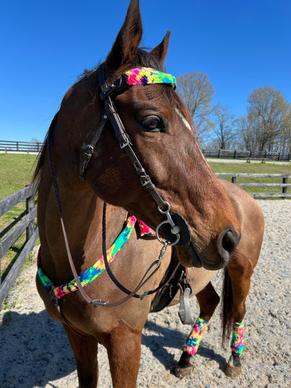 Acid Splash Tie Dye Breast Collar Cover (Covers ONLY) - Riverside Rodeo Shirts