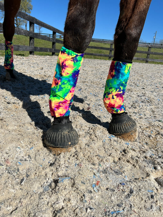 Acid Splash Tie Dye Velcro Sportboot Covers (Covers Only, sets of TWO) - Riverside Rodeo Shirts