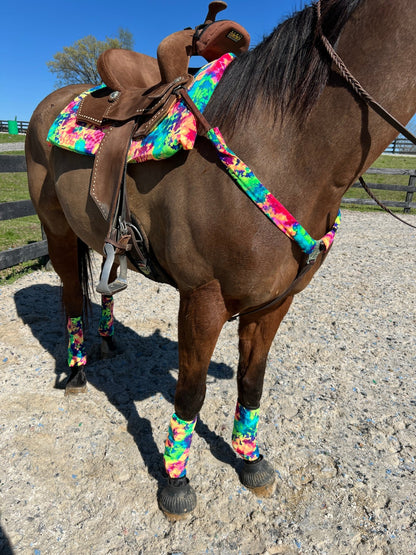 Acid Splash Tie Dye Velcro Sportboot Covers (Covers Only, sets of TWO) - Riverside Rodeo Shirts