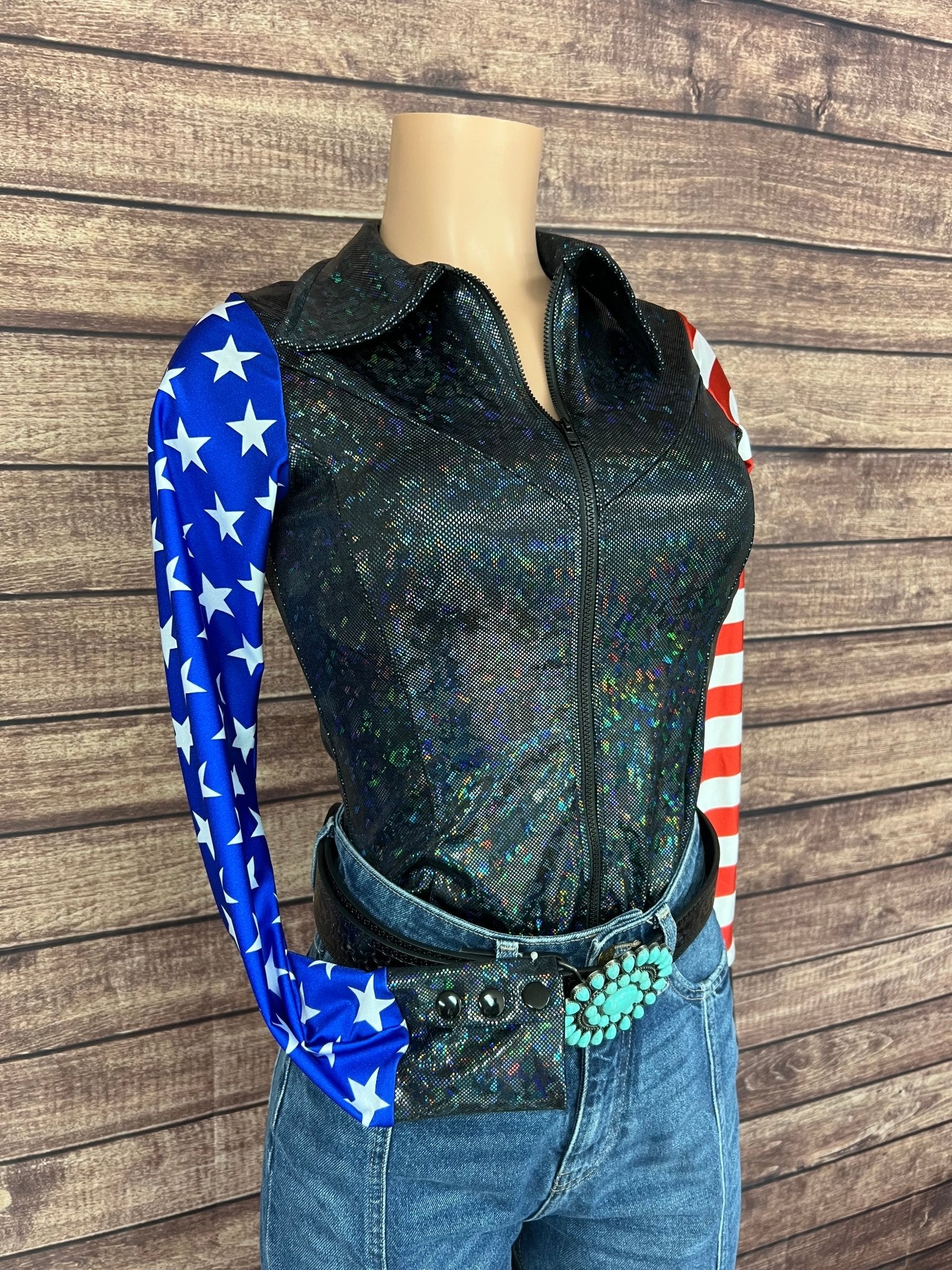 American Outlaw Zipper Front Rodeo Shirt - Riverside Rodeo Shirts