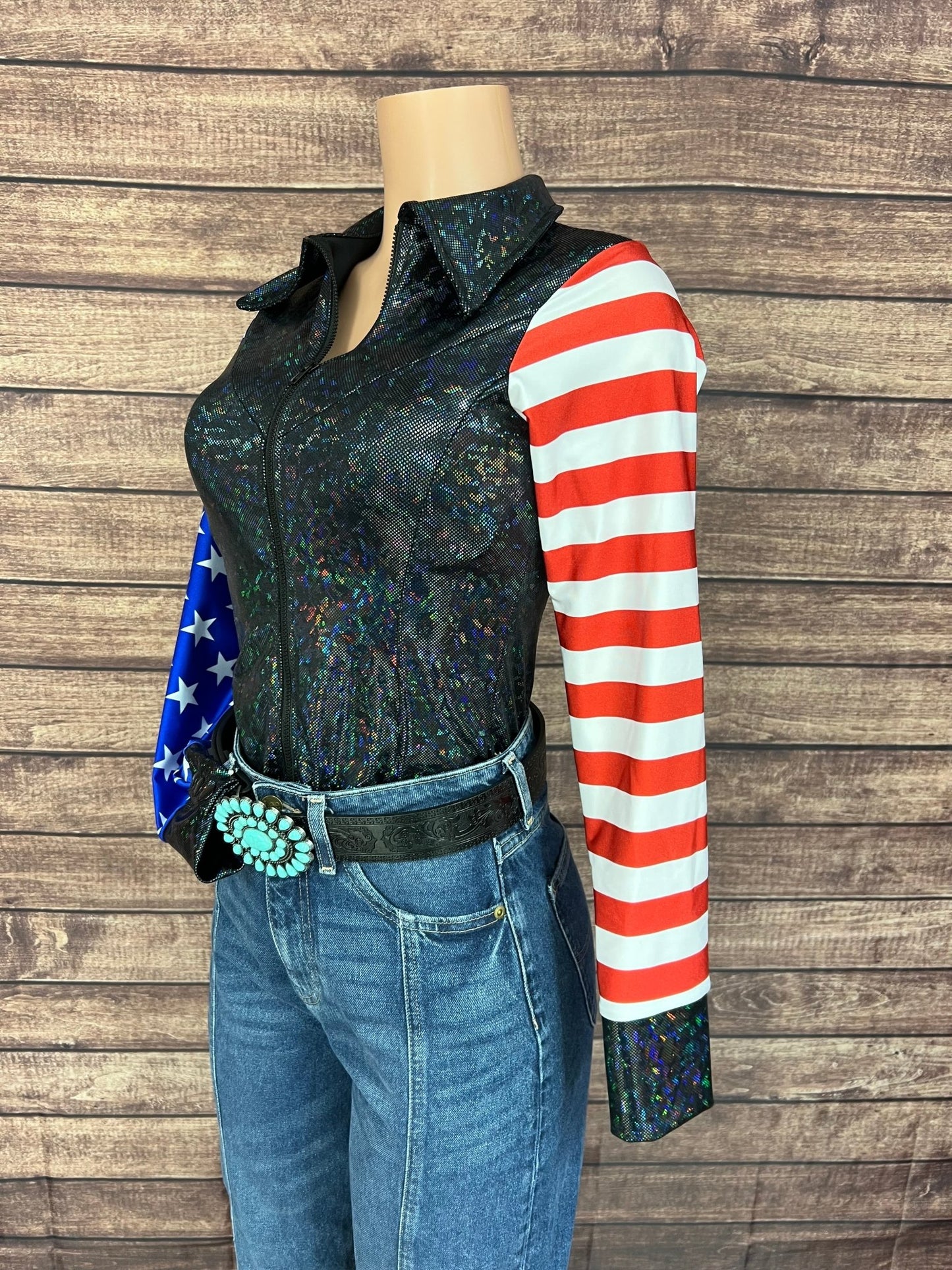 American Outlaw Zipper Front Rodeo Shirt - Riverside Rodeo Shirts