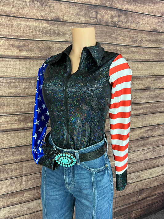 American Outlaw Zipper Front Rodeo Shirt - Riverside Rodeo Shirts