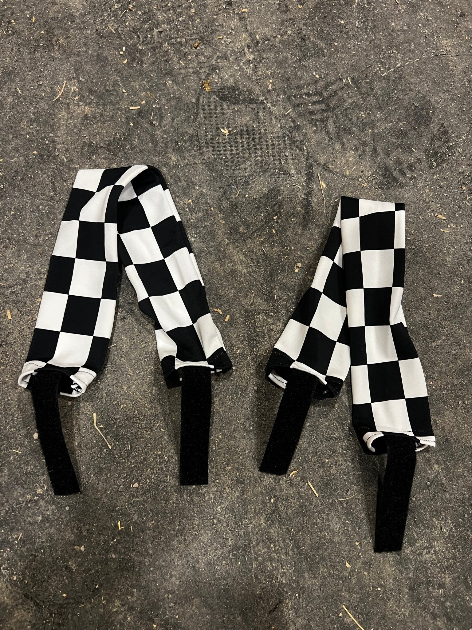 Black and White Checkered Breast Collar Cover (Covers ONLY) - Riverside Rodeo Shirts