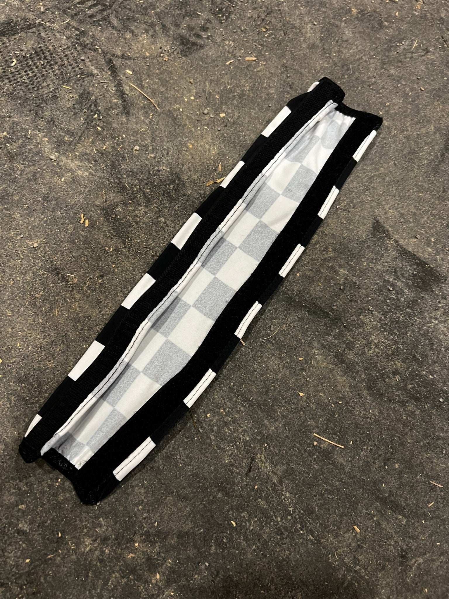 Black and White Checkered Browband or Noseband Cover (ONE Cover Only) - Riverside Rodeo Shirts