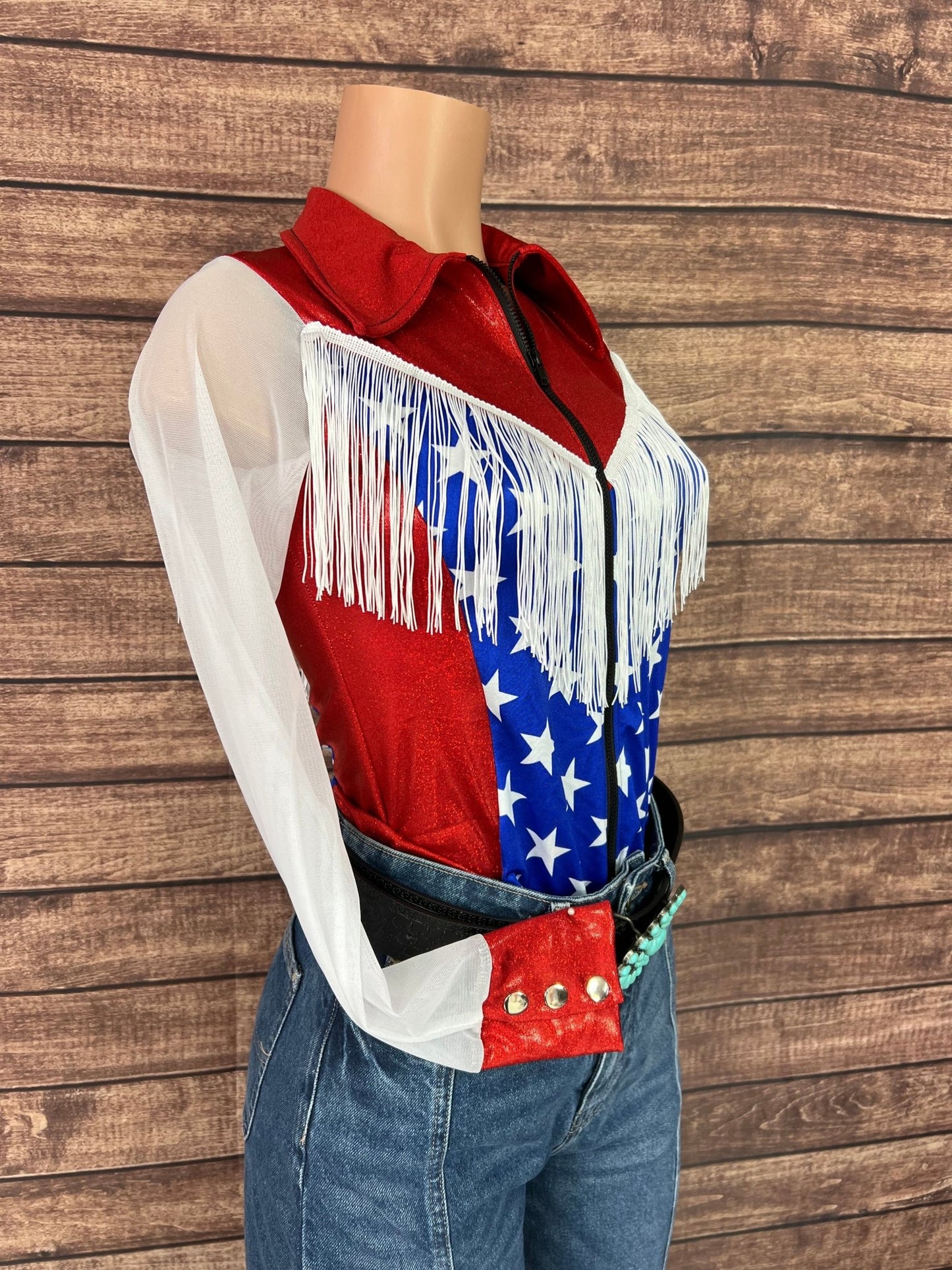 Boot Scootin Zipper Front Rodeo Shirt with Mesh Sleeves - Riverside Rodeo Shirts