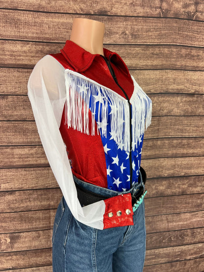 Boot Scootin Zipper Front Rodeo Shirt with Mesh Sleeves - Riverside Rodeo Shirts