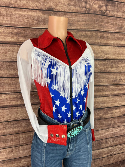 Boot Scootin Zipper Front Rodeo Shirt with Mesh Sleeves - Riverside Rodeo Shirts