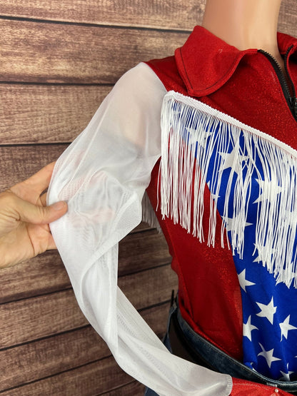 Boot Scootin Zipper Front Rodeo Shirt with Mesh Sleeves - Riverside Rodeo Shirts