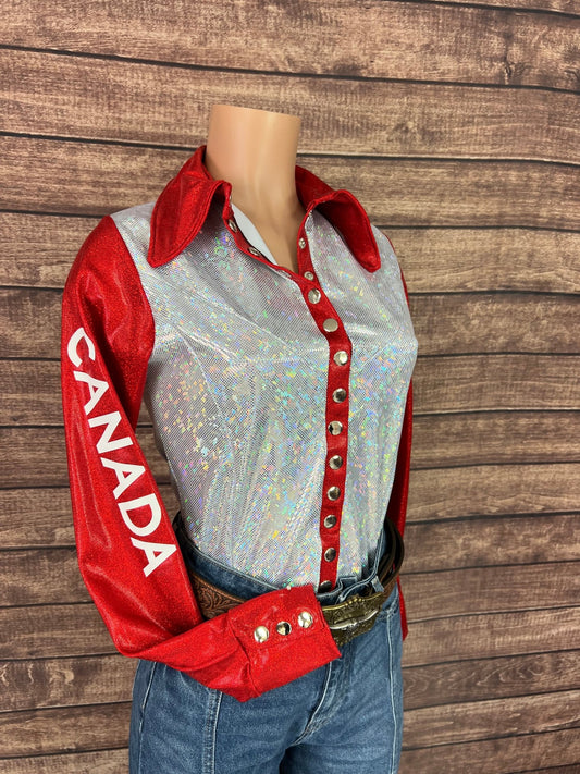 Canada Flag Snap Front Rodeo Shirt - Riverside Rodeo Shirts