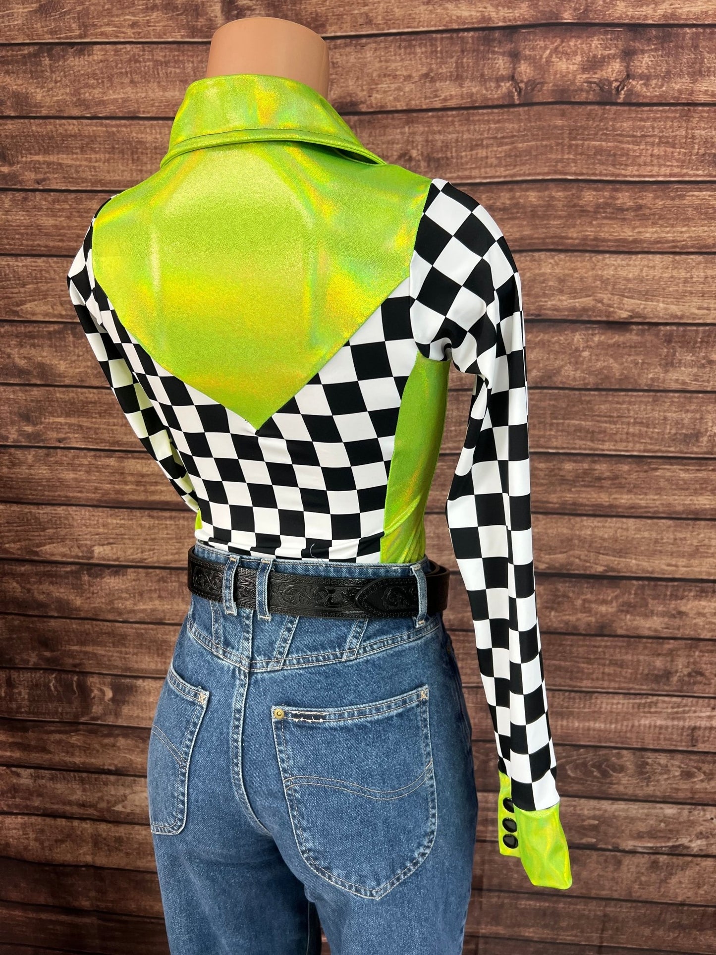 Checks in the Limelight Snap Front Rodeo Shirt - Riverside Rodeo Shirts