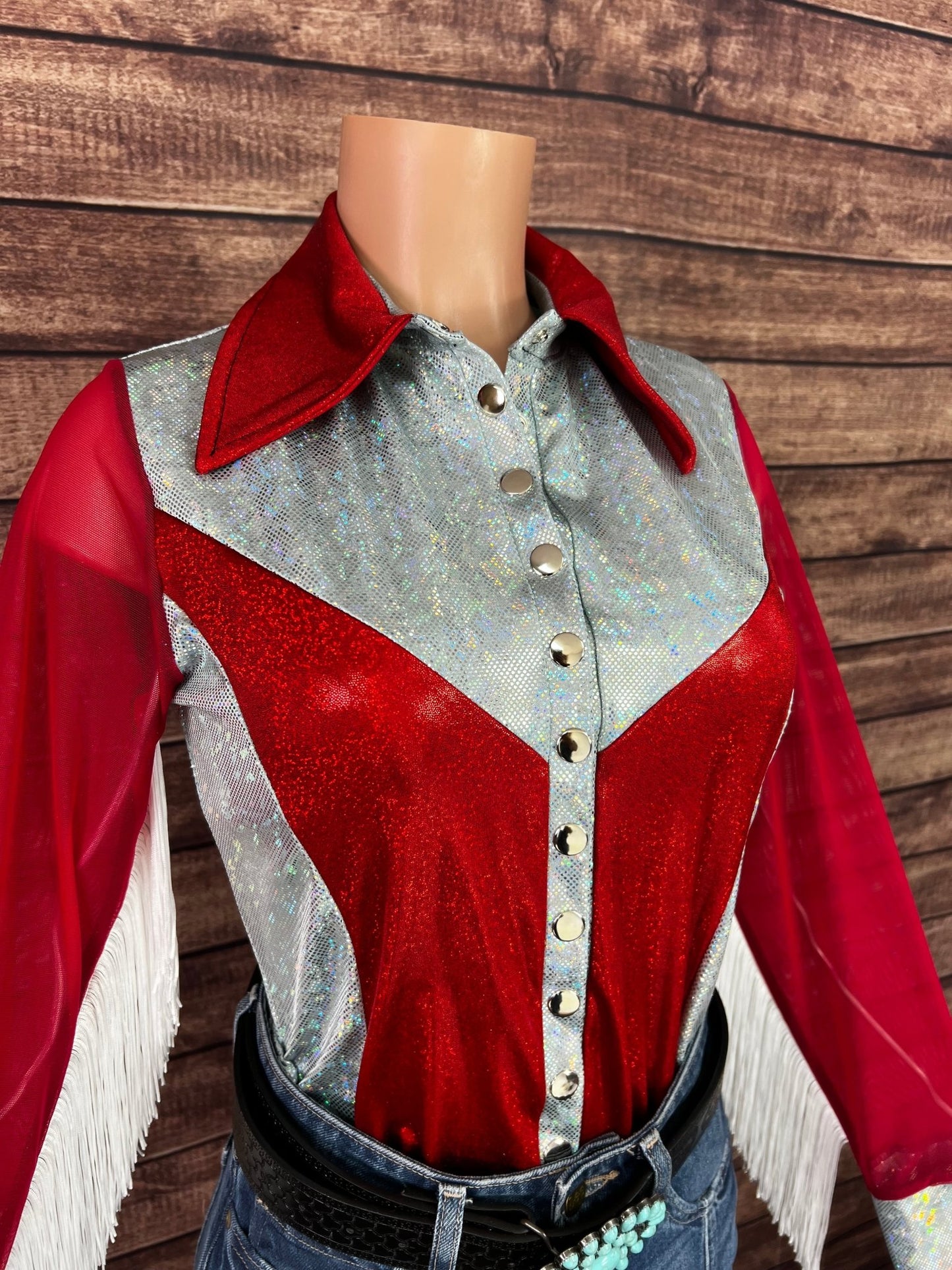 Cherry Dynamite Snap Front Rodeo Shirt with Mesh Sleeves - Riverside Rodeo Shirts