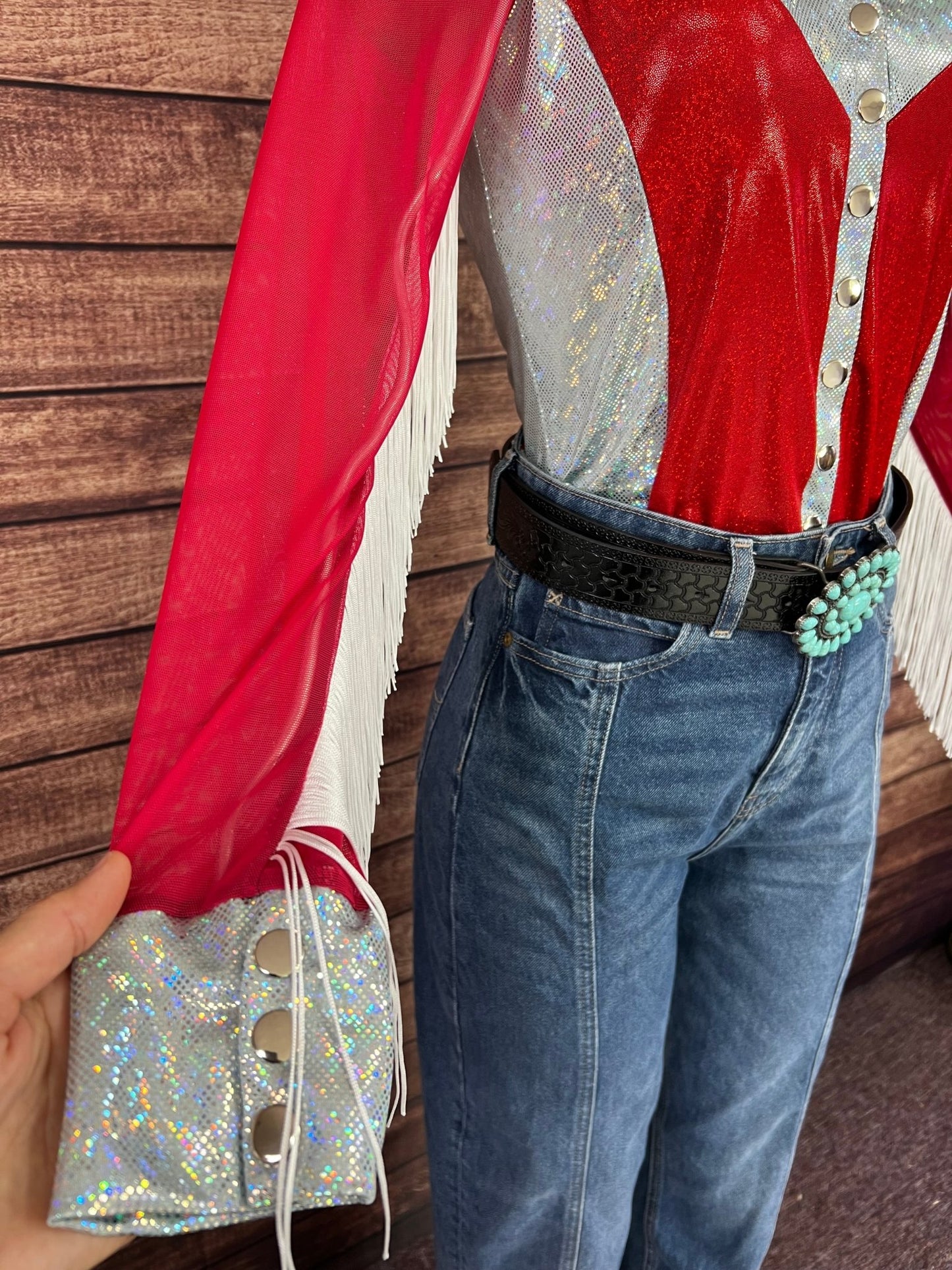 Cherry Dynamite Snap Front Rodeo Shirt with Mesh Sleeves - Riverside Rodeo Shirts