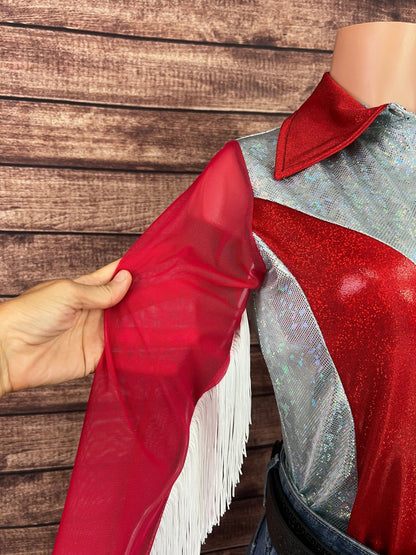 Cherry Dynamite Snap Front Rodeo Shirt with Mesh Sleeves - Riverside Rodeo Shirts