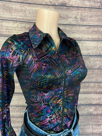 Cyberspace Zipper Front Rodeo Shirt - Riverside Rodeo Shirts