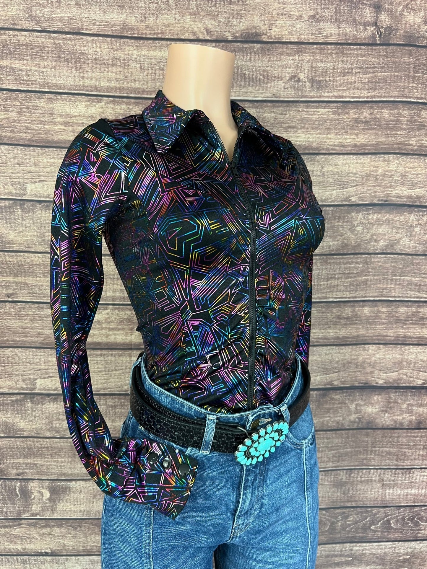 Cyberspace Zipper Front Rodeo Shirt - Riverside Rodeo Shirts