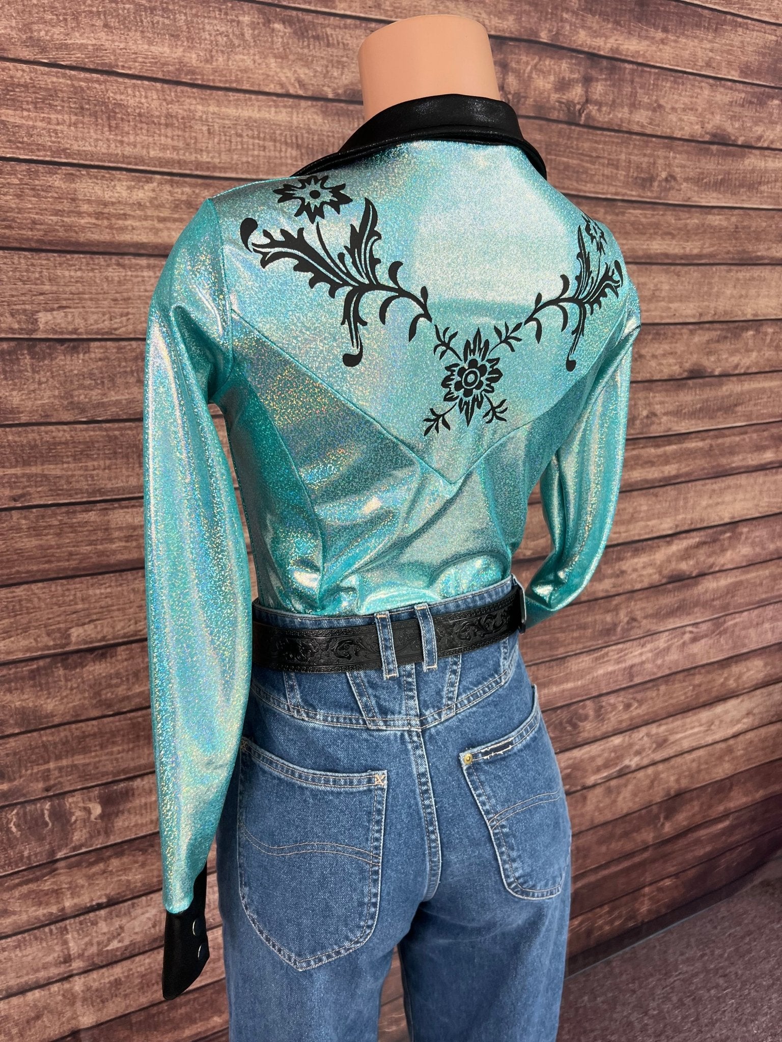 Desert Rose Rodeo Shirt in Seafoam - Riverside Rodeo Shirts