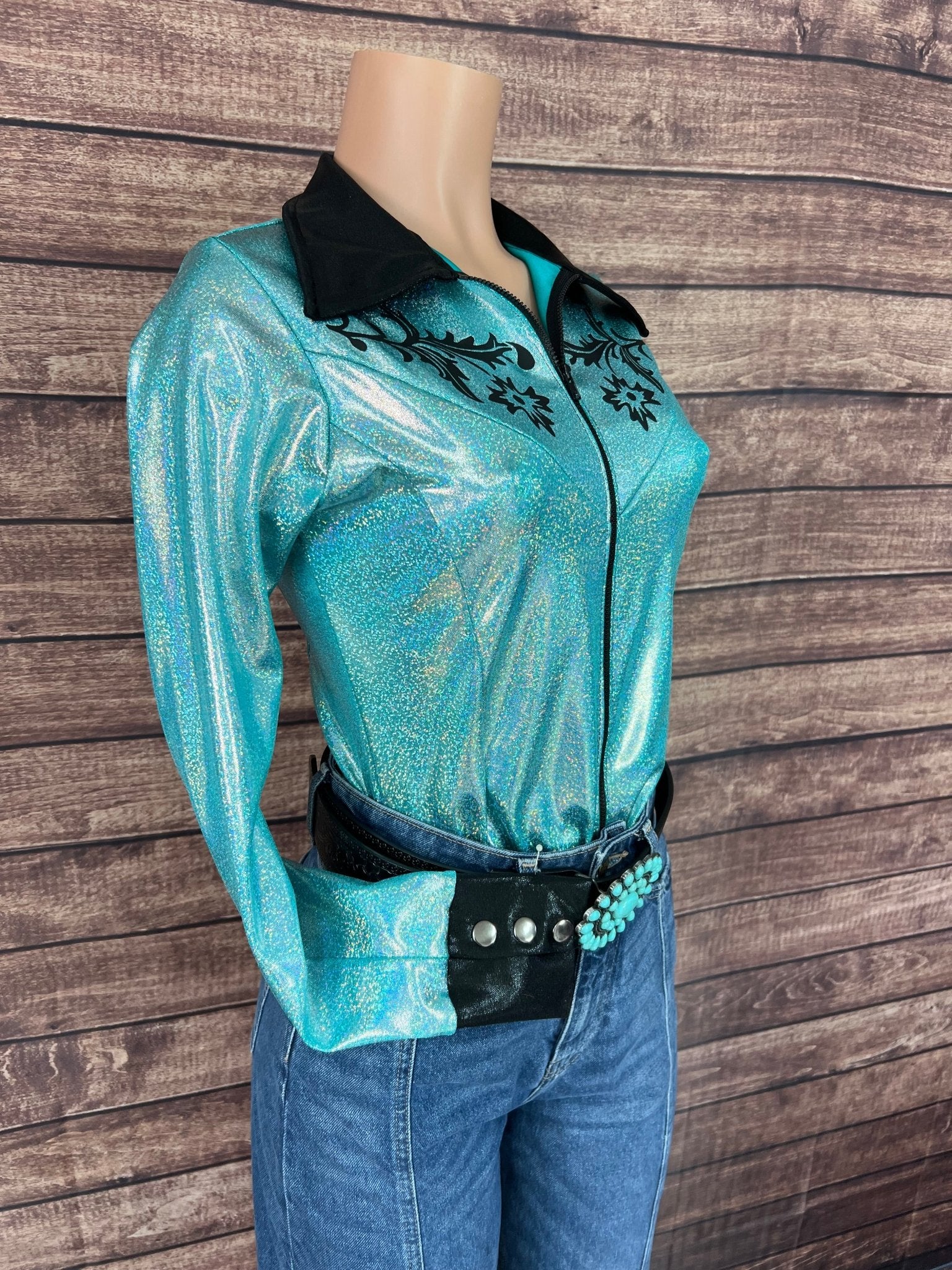 Desert Rose Rodeo Shirt in Seafoam - Riverside Rodeo Shirts