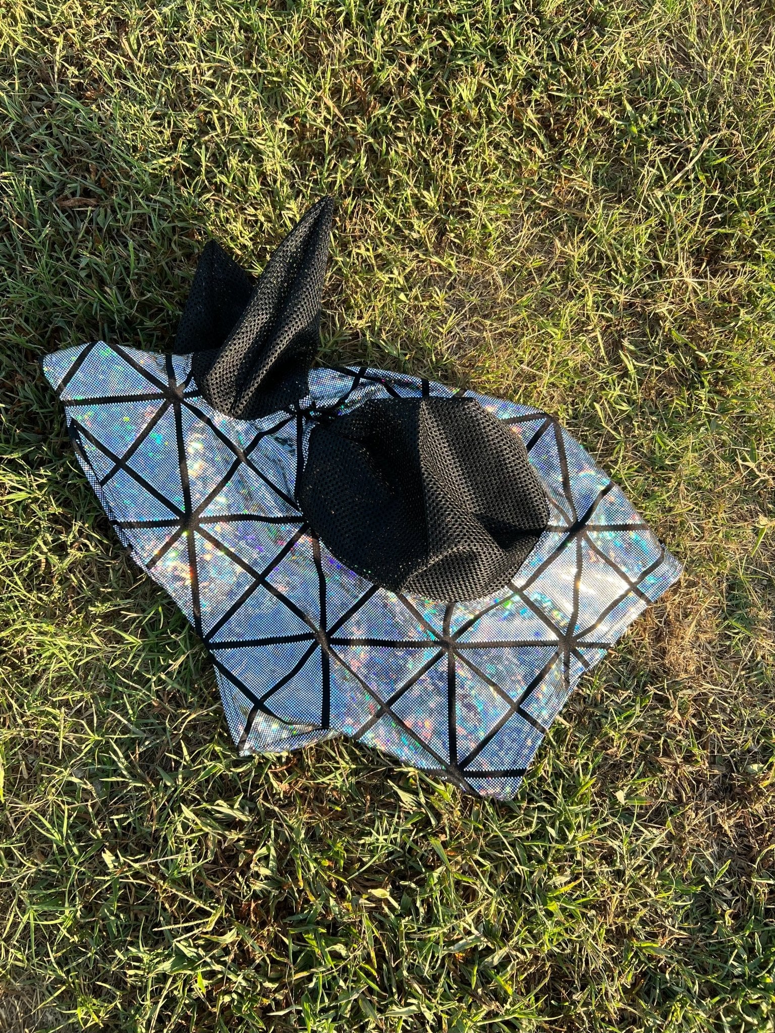 Disco Ball Fly Mask with Mesh Eyes and Ears - Riverside Rodeo Shirts