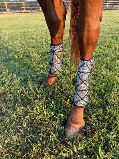 Disco Ball Velcro Sportboot Covers (Covers Only, set of TWO) - Riverside Rodeo Shirts