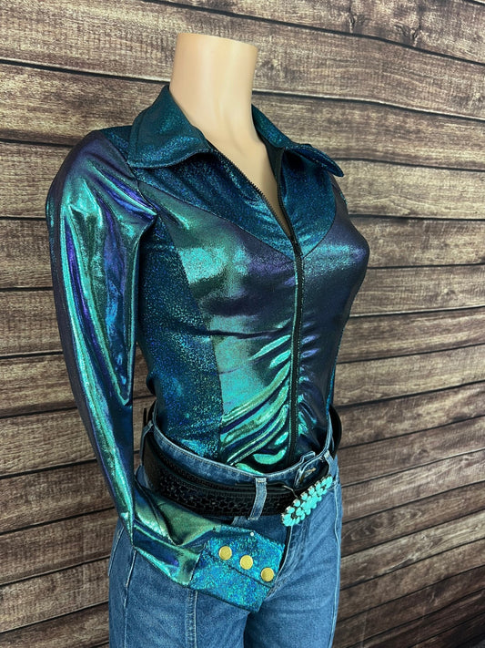 Durango Dusk Holographic Rodeo Shirt - Riverside Rodeo Shirts