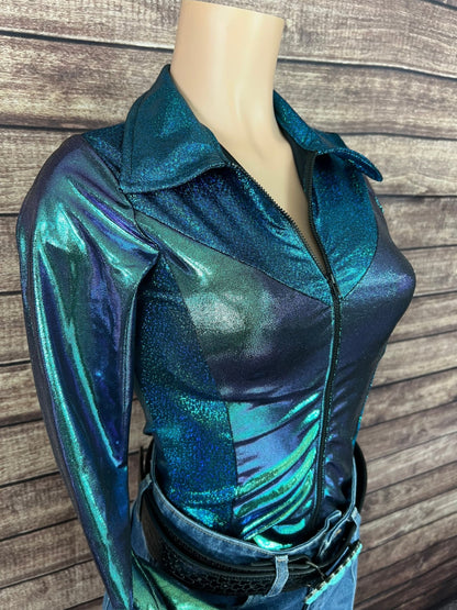 Durango Dusk Holographic Rodeo Shirt - Riverside Rodeo Shirts
