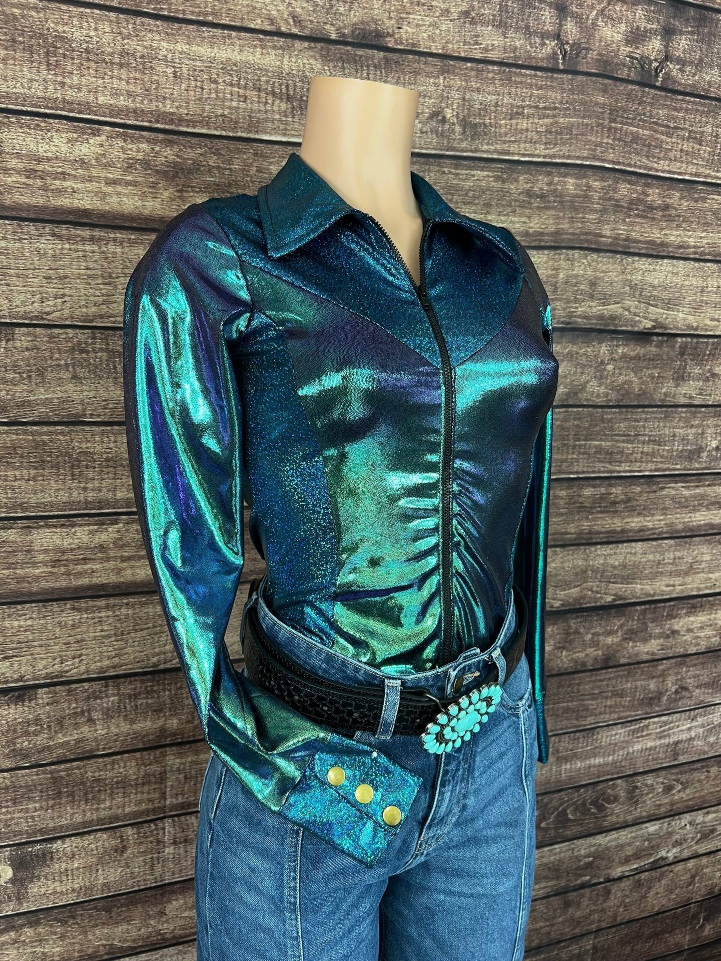 Durango Dusk Holographic Rodeo Shirt - Riverside Rodeo Shirts
