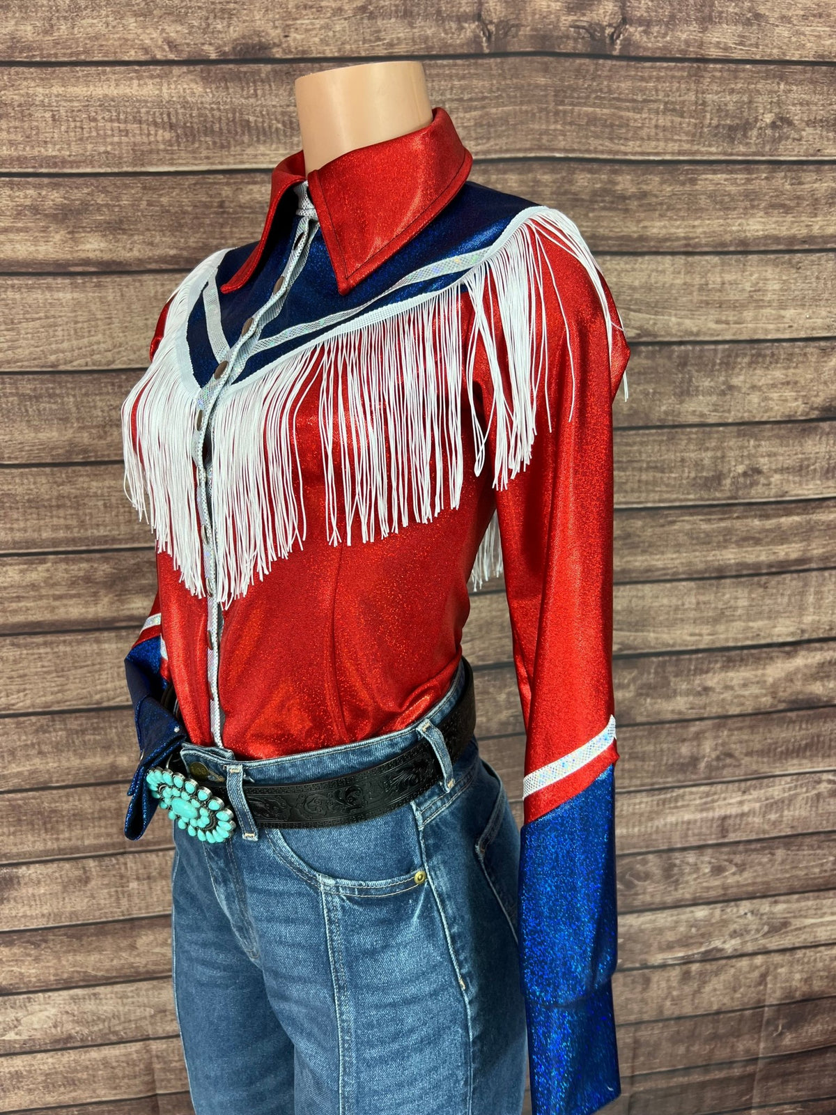 Galveston 2.0 Snap Front Rodeo Shirt with Front and Back Yoke Fringe - Riverside Rodeo Shirts