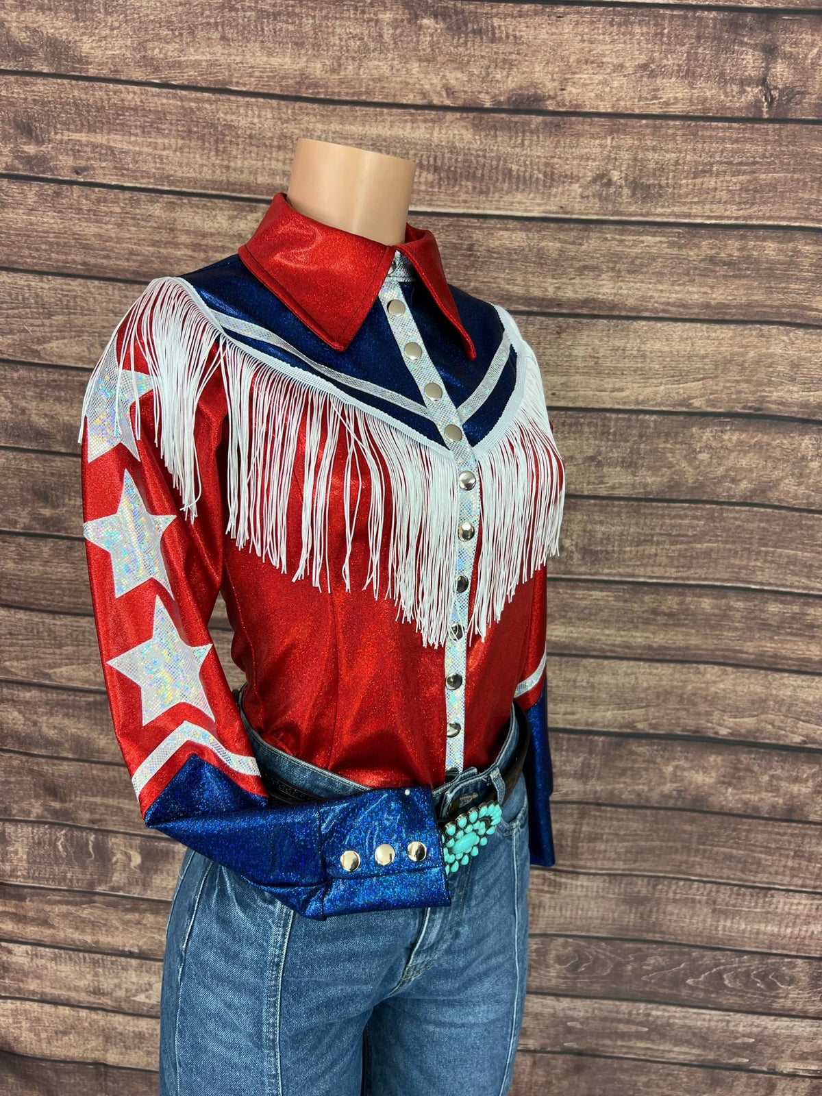 Galveston 2.0 Snap Front Rodeo Shirt with Front and Back Yoke Fringe - Riverside Rodeo Shirts