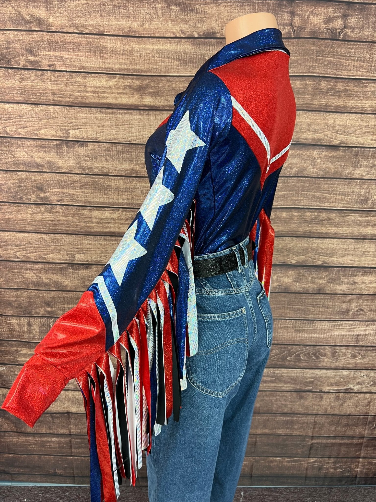 Galveston Six Star Snap Front Rodeo Shirt with Thunderbird Fringe - Riverside Rodeo Shirts