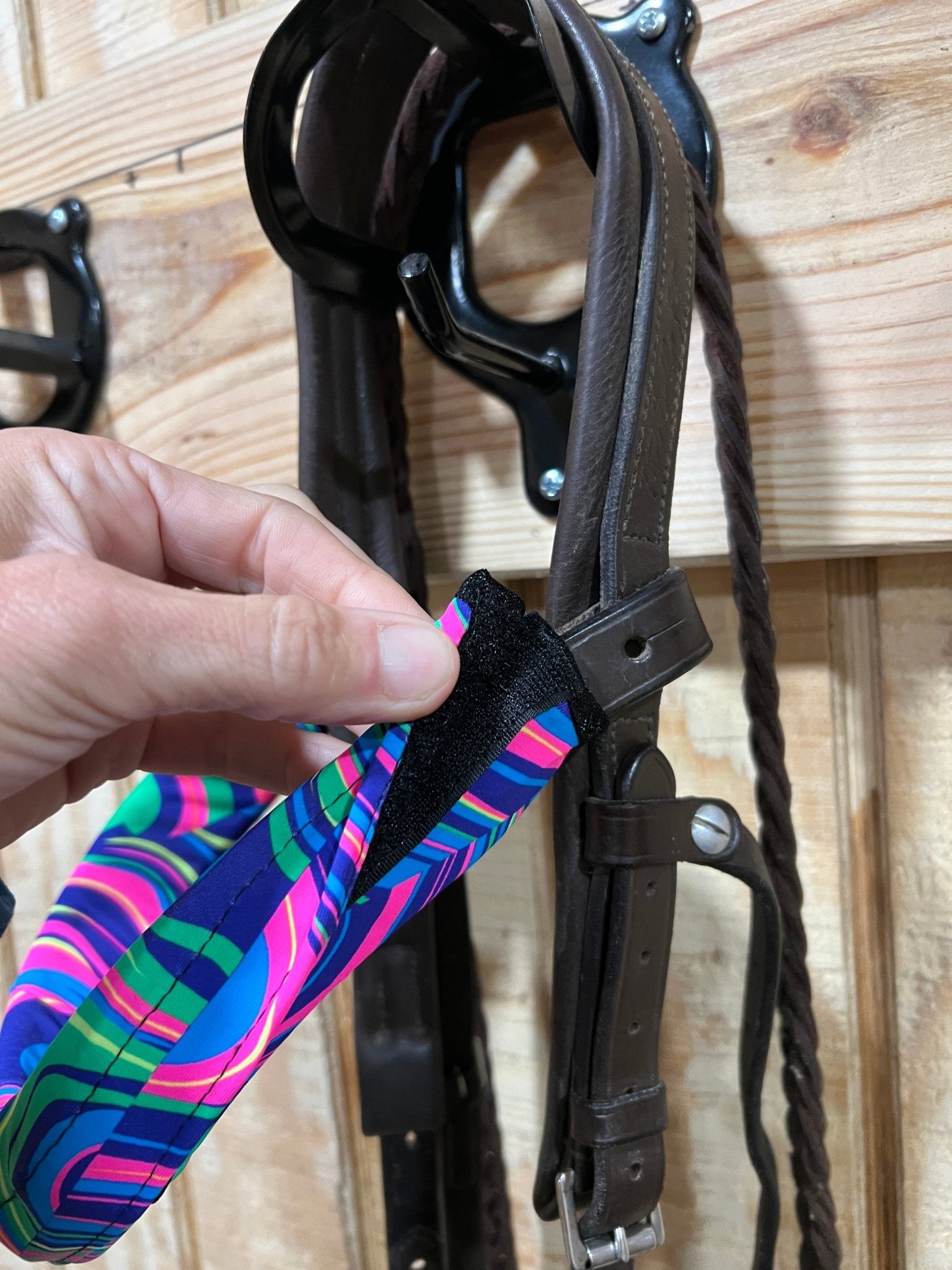 Glow Worm Print Browband or Noseband Cover (ONE Cover Only) - Riverside Rodeo Shirts