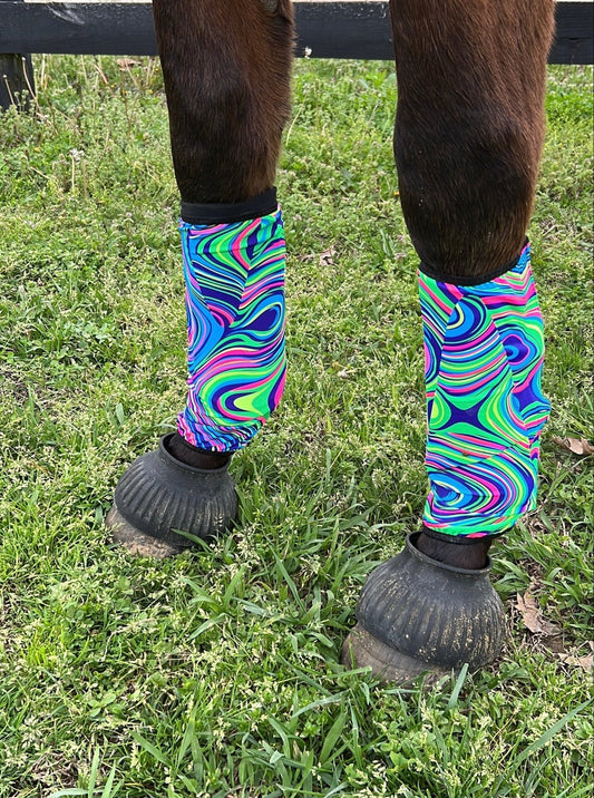 Glow Worm Print Velcro Sportboot Covers (Covers Only, sets of TWO) - Riverside Rodeo Shirts