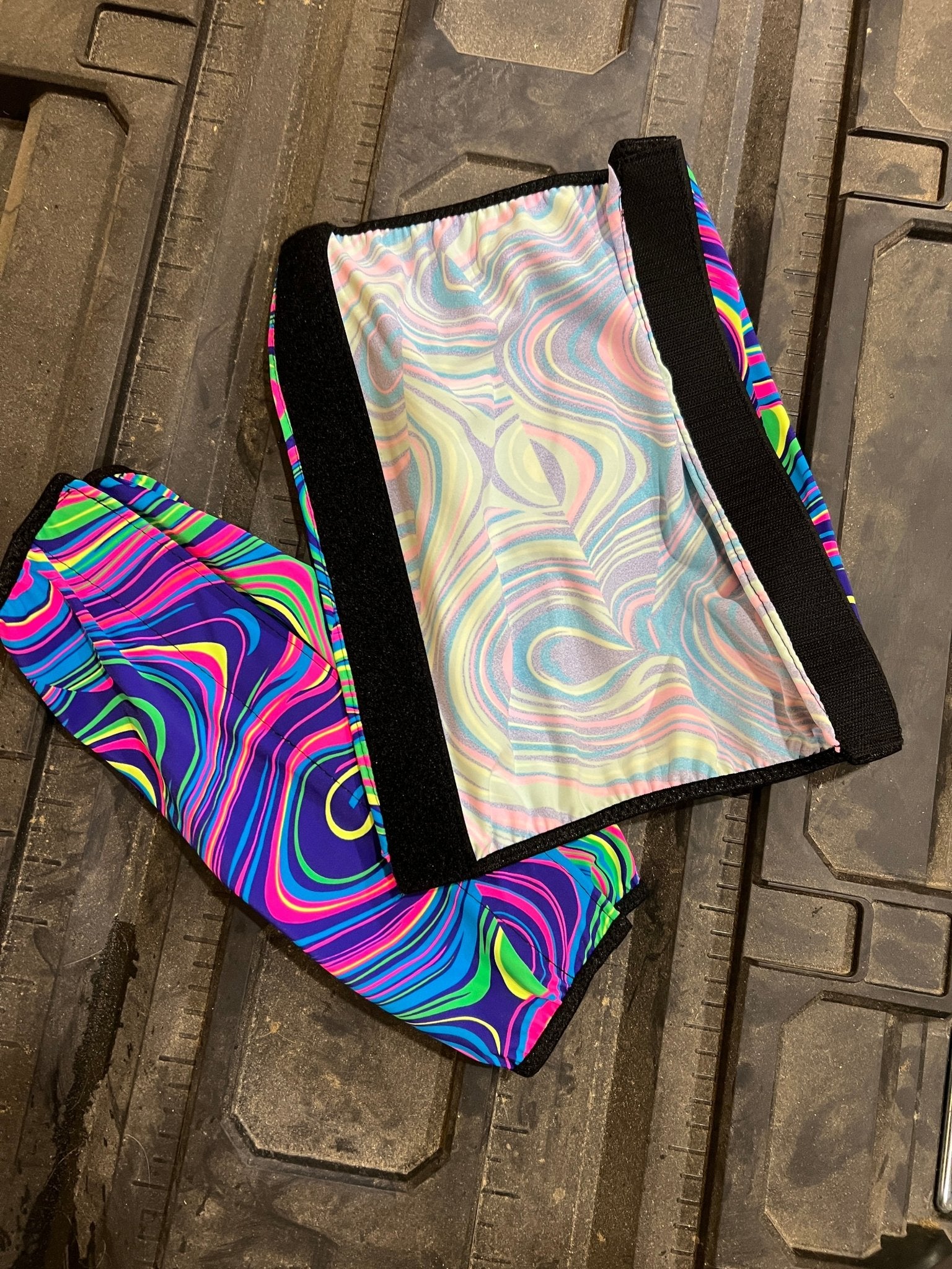 Glow Worm Print Velcro Sportboot Covers (Covers Only, sets of TWO) - Riverside Rodeo Shirts