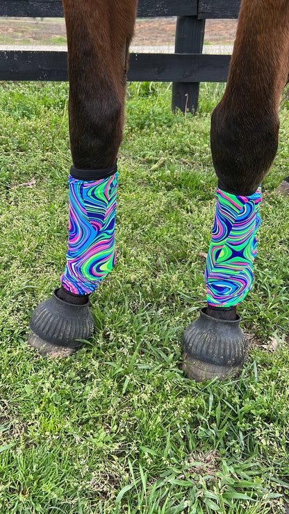 Glow Worm Print Velcro Sportboot Covers (Covers Only, sets of TWO) - Riverside Rodeo Shirts