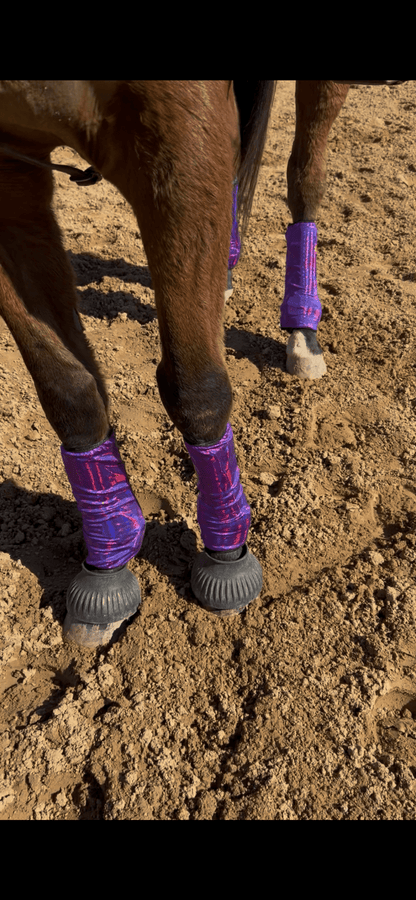 Grape Purple Holographic Velcro Sportboot Covers (Covers Only, sets of TWO) - Riverside Rodeo Shirts
