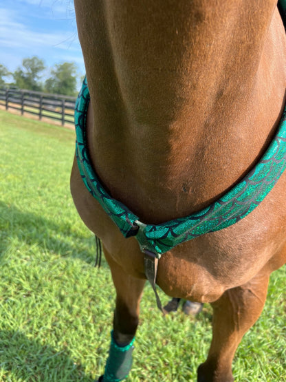 Green Dragon or Mermaid Scale Breast Collar Cover (Covers ONLY) - Riverside Rodeo Shirts