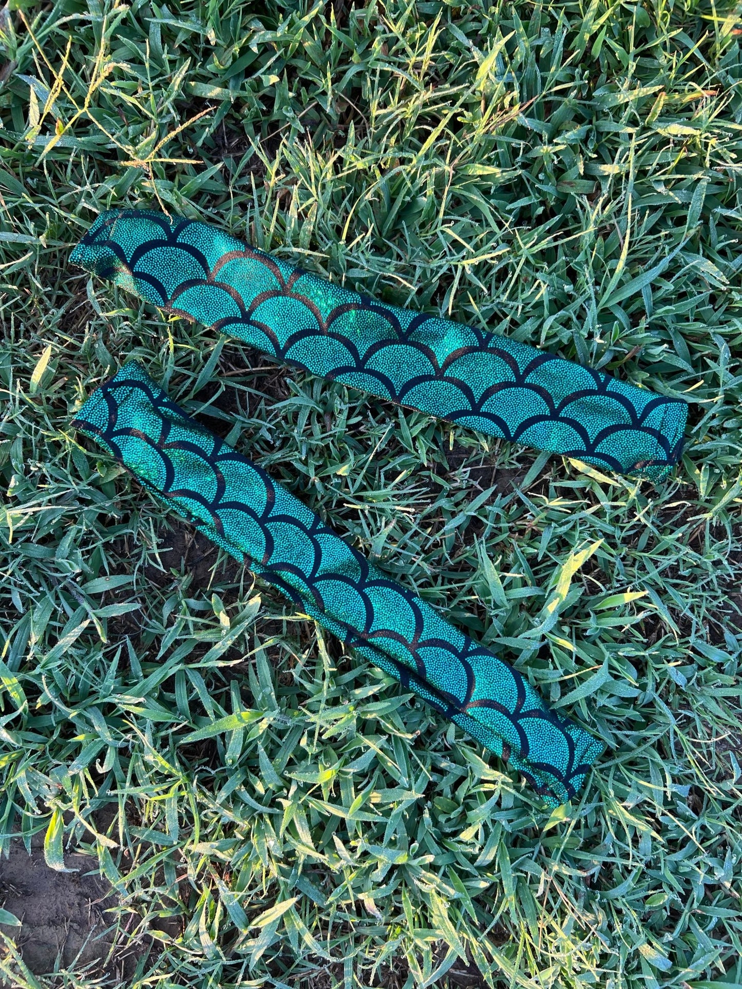 Green Dragon or Mermaid Scale Breast Collar Cover (Covers ONLY) - Riverside Rodeo Shirts