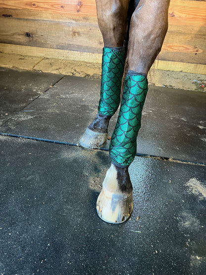 Green Dragon or Mermaid Scale Velcro Sportboot Covers (Covers Only, set of TWO) - Riverside Rodeo Shirts