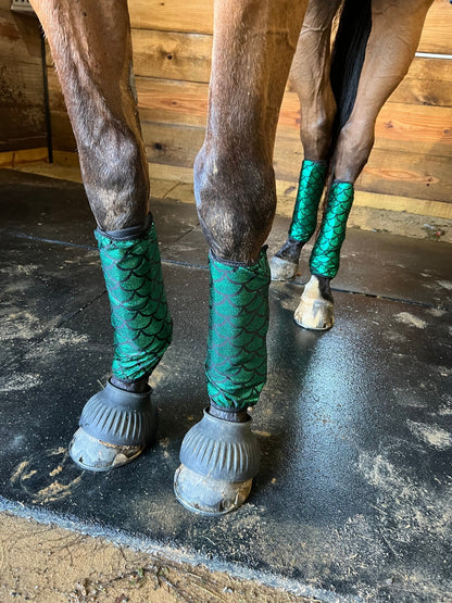 Green Dragon or Mermaid Scale Velcro Sportboot Covers (Covers Only, set of TWO) - Riverside Rodeo Shirts