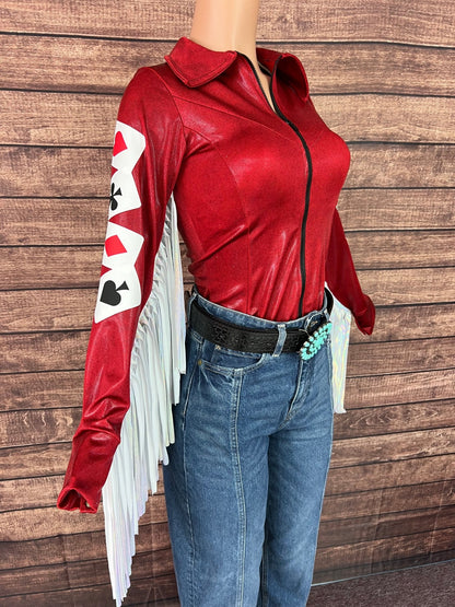 High Stakes Rodeo Shirt with Thunderbird Fringe - Riverside Rodeo Shirts