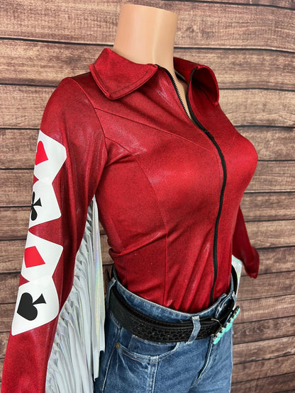 High Stakes Rodeo Shirt with Thunderbird Fringe - Riverside Rodeo Shirts