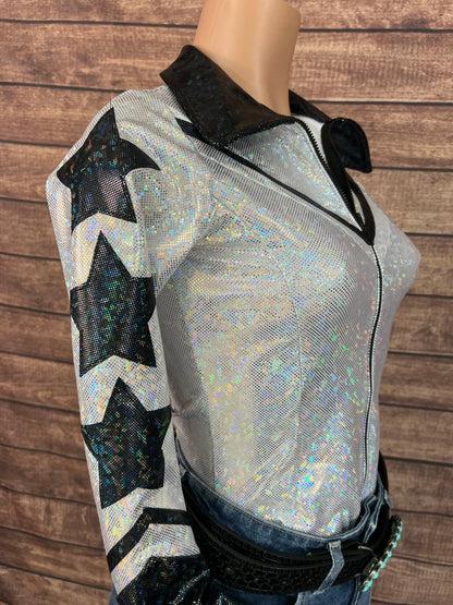 Houston Zipper Front Rodeo Shirt with Star Applique - Riverside Rodeo Shirts