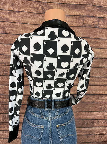 Las Vegas Aces Zipper Front Rodeo Shirt with Snap Cuffs - Riverside Rodeo Shirts