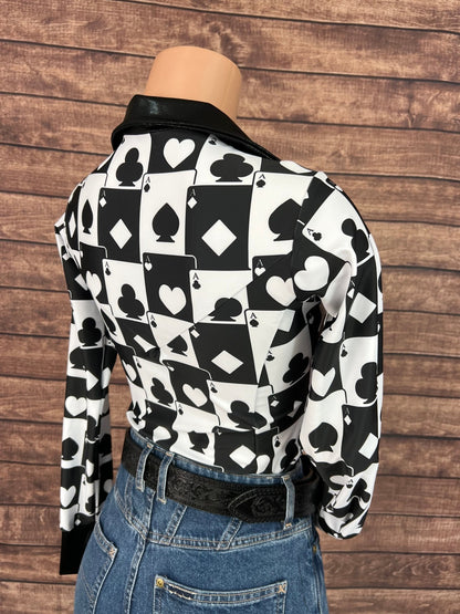 Las Vegas Aces Zipper Front Rodeo Shirt with Snap Cuffs - Riverside Rodeo Shirts