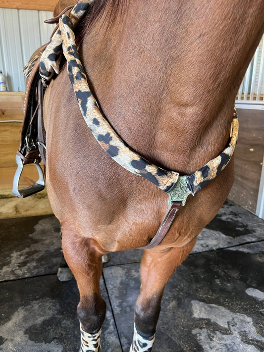 Leopard Print Breast Collar Cover (Covers ONLY) - Riverside Rodeo Shirts