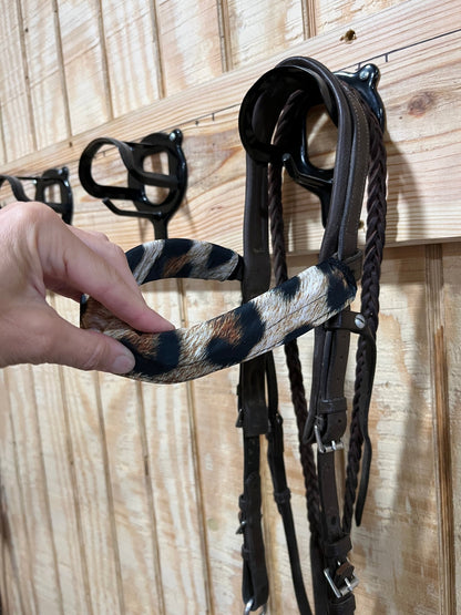Leopard Print Browband or Noseband Cover (ONE Cover Only) - Riverside Rodeo Shirts