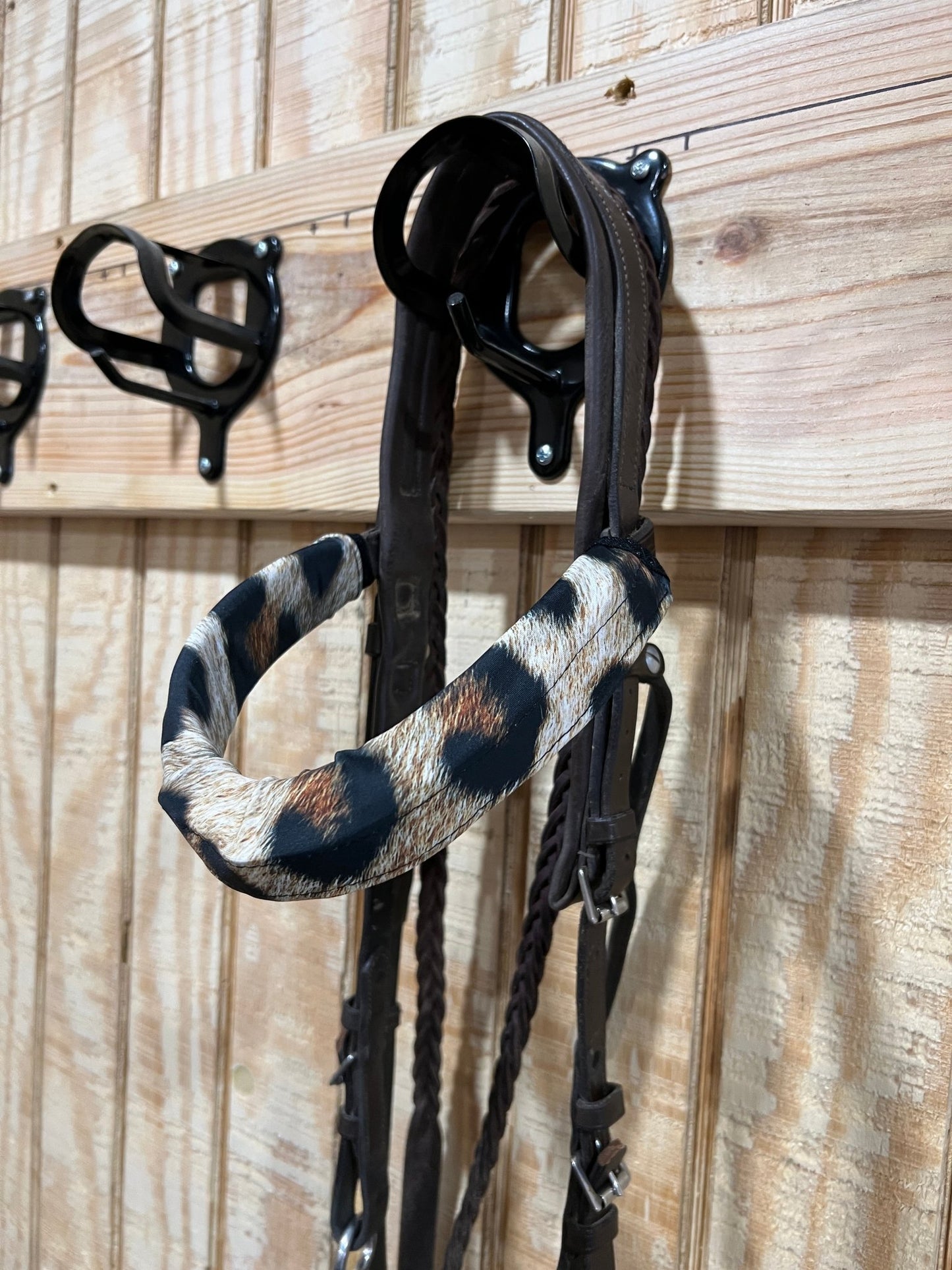 Leopard Print Browband or Noseband Cover (ONE Cover Only) - Riverside Rodeo Shirts