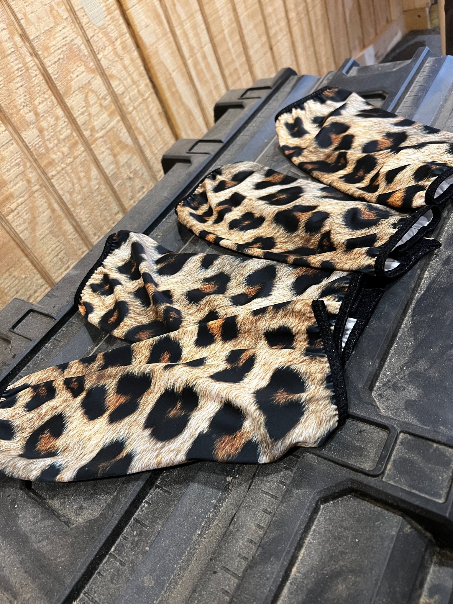 Leopard Print Velcro Sportboot Covers (Covers Only, sets of TWO) - Riverside Rodeo Shirts